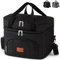 BalladHome Sac Isotherme Repas 23L Lunch Bag Sac à Déjeuner Sac Isotherme 2 Compartiment Sac Réfrigérant Portable Panier Repas Sac isotherme Pliable Pour Hommes, Femmes (Noir)