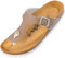 Palado Zehentrenner Damen Kos Matt – gefertigt in Spanien – weiche Veloursleder-Decksohle – mattes Obermaterial für dezente Eleganz Beige UK3,5 - EU36