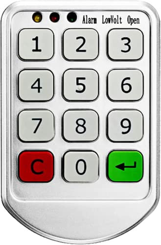 Rawrr Placa de plástico digital electrónica inteligente para puerta de armario, código de bloqueo de botón, cerradura de contraseña, cajón, cerraduras digitales para gabinete de madera