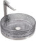 Rea Lavabo sobre encimera Cristal Grey 39 aro cepillo nikiel Lavabo de baño 400 x 400 x 110 mm Vidrio (gris)