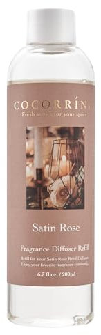 COCORRÍNA Raumduft Diffuser Nachfüller Satin Rose 200ml, Diffuser Nachfüllen, Zimmerduft, für Schlafzimmer, Bad Büro Home Décor