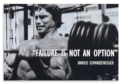 Arnold Schwarzenegger Motivationsposter – Bodybuilding-Zitate (40,6 x 61 cm) – ungerahmte Leinwand für Wohnzimmer, Schlafzimmer, Büro