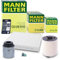 MANN-FILTER Inspektionspaket Filterset 1x Ölfilter, 1x Luftfilter, 1x Innenraumfilter, Kompatibel mit AUDI A1, SEAT IBIZA, TOLEDO, SKODA FABIA 2 RAPID, ROOMSTER, VW POLO,