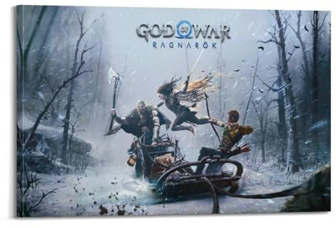 Quem Poster God of War Ragnarok, dekoratives Gemälde, Leinwand, Wandposter und Kunstdruck, moderne Familienschlafzimmer-Dekoration, Poster, 30 x 45 cm