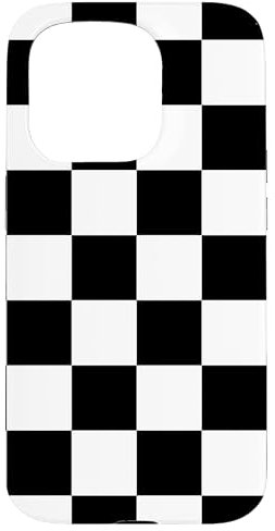 Stylish Checkerboard Black and White Hülle für iPhone 15 Pro