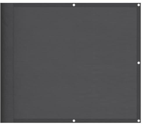 vidaXL Balkon Sichtschutz, Balkonbespannung mit Ösen Seil, Wasserfeste Balkonabdeckung, Balkonverkleidung für Balkon Terrasse, 90x700cm Anthrazit 100% Polyester-Oxford
