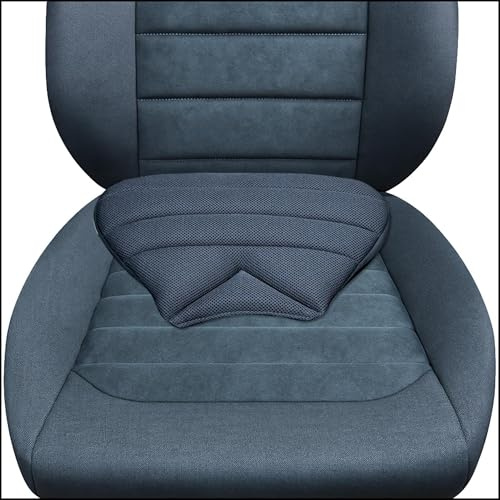 Sitwell ergonomisches Autositzkissen Keilkissen, Autositzauflage, Sitzkissen mit Universalbefestigung, Memory Foam, passend für Fast alle Sitze, Stoff, 41,5 x 27,5 x 1-5 cm