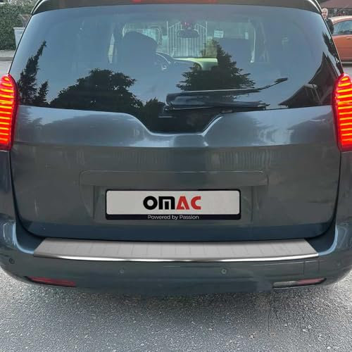 Protection Seuil de Pare-Chocs Arriére Compatible avec Peugeot 5008 2009-2016 Acier INOX