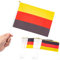 Drapeau Allemand 14x 21cm, 20 Pièxes Petit Drapeau Allemagne avec Poteau, Mini Drapaux Drapeaux du Monde pour Decoration