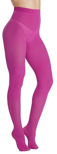 Hiltzo Medias Mujer 80D Semi-Transparentes Mallas de Colores Suaves con Elasticidad Alta Tallas de la XS a la 3XL