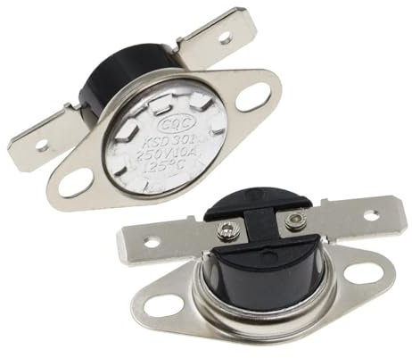 1PCS Normalmente Aperto KSD301 10A 250V 0-160 Gradi Normalmente Chiuso Bachelite KSD-301 Interruttore di Temperatura Termostato Sensore 50 60 65 (Color : 130 degree, Size : Normally Closed)
