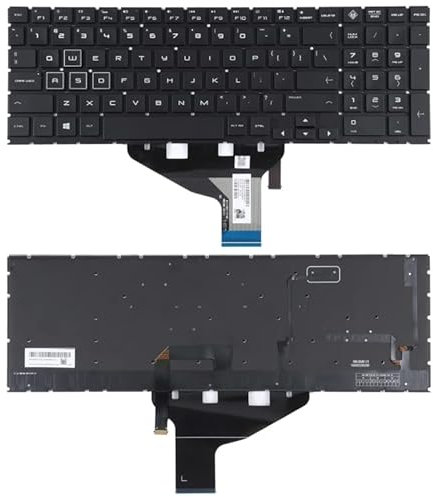 Pezzi di Ricambio WJH Laptop per HP OMEN 15-DC 15-DH 15T-DC 17-CB Versione USA Tastiera con retroilluminazione RGB Tastiere sostitutive