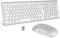Tastatur und Maus Set Kabellos - Ultraslim 2.4Ghz USB Funk Tastatur QWERTZ (Deutsch) Layout Ergonomisch Klein Maus Ultra-Dünne für Computer/Desktop/PC/Laptop/TV/Windows - Silber Weiß