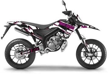 Deko-Set für Motorrad Cross Derbi Senda X-Treme 50 SM von 2018 bis 2023 Boost Violett Rosa