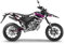 Deko-Set für Motorrad Cross Derbi Senda X-Treme 50 SM von 2018 bis 2023 Boost Violett Rosa