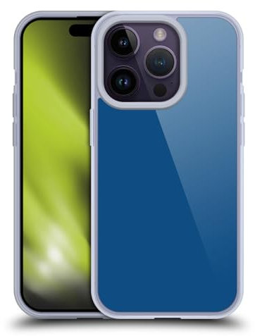 Head Case Designs Blau Blockfarben Gelhülle [Militärischer Schutzgrad] Kompatibel Mit Apple iPhone 14 Pro Und Kompatibel Mit MagSafe