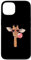 Hülle für iPhone 13 Niedliche Giraffe mit Brille und rosa Kaugummi, Afrika