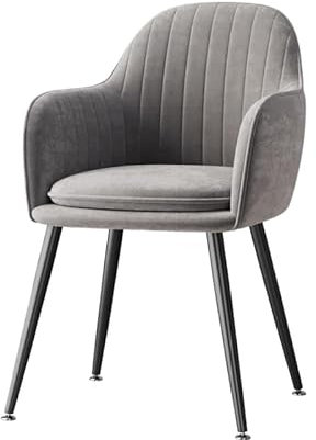 XINCHANG Fauteuil de salon et de loisirs, chaise de lecture rembourrée avec pieds en métal (gris [pieds noirs, coussin non inclus)