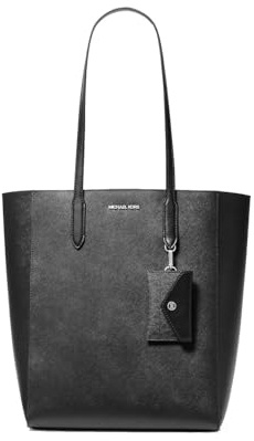 Michael Kors Vincent Große Tragetasche aus Saffiano-Leder mit Kartenetui, Schwarz , 15W x 14H x 5D