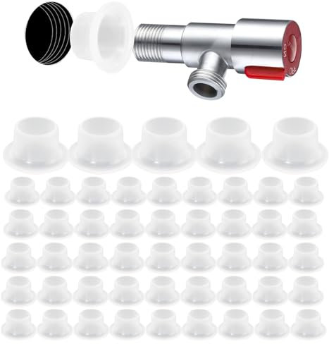 Roucerlin 50 juntas de sellado a prueba de fugas para grifo, anillo de junta de goma de silicona, arandelas de manguera, tubo de tapón de repuesto para lavadora, cocina, jardín