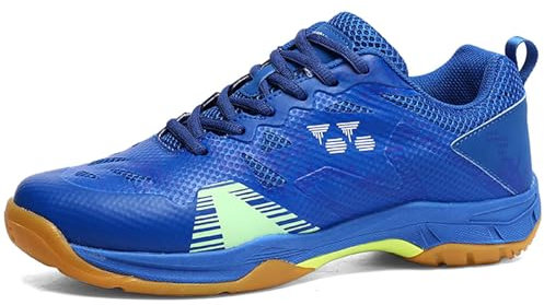 Hiuzylqx Badminton Squash Schuhe Herren Tischtennis Schuhe FüR HallenpläTze FüR Tischtennis Pickleball Volleyball,Blau,44 EU