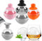 CEOTIS Large Ice Cube Moulds,2.7inch Silicone Round Ice Cube Mould, Ice Ball Maker with 2-in-1 Funnel Lid,Easy Release Ice Cube Tray for Whiskey Cocktail Coffee Beverage and Water (4 Pack Multi Color)