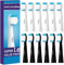 12er Aufsteckbürsten Kompatibel mit Oral B Pulsonic Elektrische Zahnbürste, Schallzahnbürste Aufsätze Kompatibel mit Oral B Pulsonic Slim 1000/Slim Clean 2000/Luxe 4500, Medium-Borsten (Schwarz/Weiß)