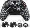PlayRealm 1 x cover adesiva in silicone e 2 impugnature di estensione per controller Xbox Series X/S Venom, bianco
