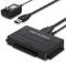 USB 3.0 zu IDE/SATA Festplatten Adapter, Multifunktionskonverter für 2,5'' und 3,5'' HDD/SSD, CD-ROM & DVD-RW Laufwerke, Externes Festplattenadapter mit Netzschalter, Kompatible Mac OS/Windows/Linux