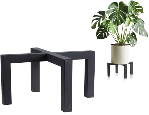 Phyluckny Pflanzenständer für drinnen und draußen, robuster Metall-Blumentopfhalter, Mitte des Jahrhunderts, moderner Pflanzgefäßständer, Boden-Blumentopfhalter, passend für 12,7–38,1 cm große Töpfe