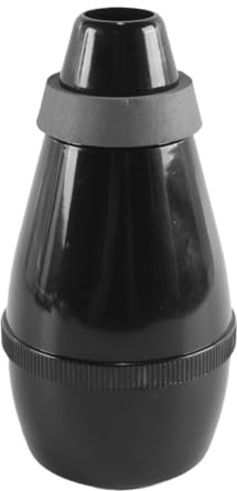 Durlo Silenciador de copa de práctica recta para trompeta de ABS ligero y negro para jazz