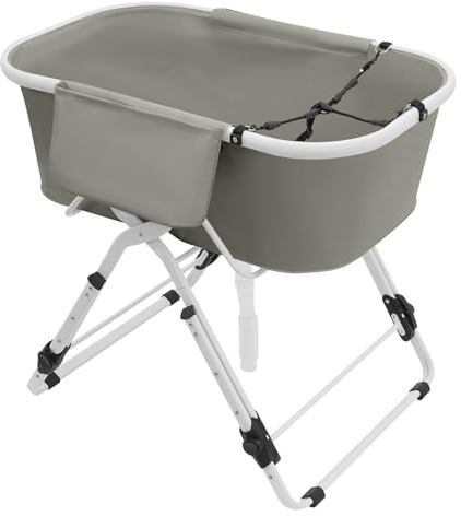 TFGXUE Baignoire pour chien - Douche pour chiens et chats de petite et moyenne taille - Baignoire avec support - Relevée et pliable - Drainage efficace - Gris