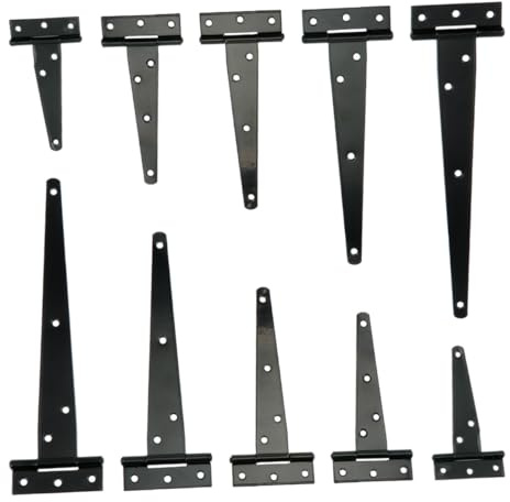 HONITANO 10 pezzi Cerniere Zincate in Ferro Resistente per Porte e Cancelli Cerniere Triangolari per Montaggio Stabile e Durevole