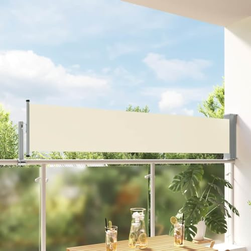 Sophrelle Toldo Lateral retráctil de jardín Color Crema 60x300 cm Crema,48353
