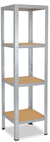 shelfplaza® 180x40x40cm HOME Schwerlastregal verzinkt/Metallregal mit 4 Böden/Kellerregal Metall, Garagenregal, Werkstattregal oder Regal Lagerregal/Steckregal Metall mit 175kg Tragkraft