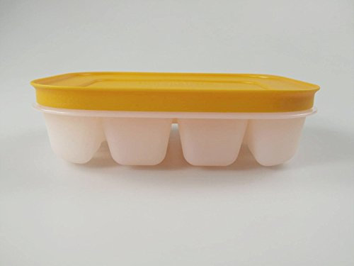 TUPPERWARE Gefrier-Behälter Eiswürfler mit Deckel mini orange Eiswürfel Eis P 17860