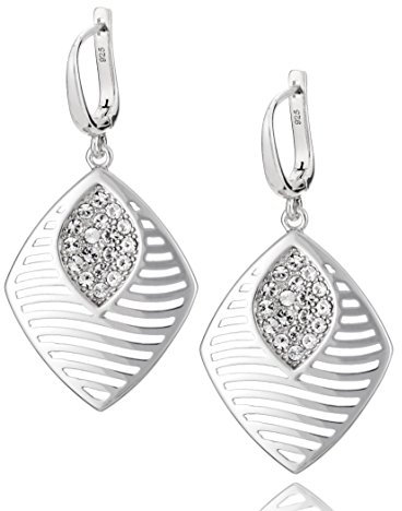 LillyMarie Damen Silber-Ohrringe echt Silber 925 Raute Schmucketui Geschenk Freundin