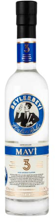 RAKI - Beylerbeyi Mavi Raki 35cl | Türkischer Brandy mit Anis aromatisiert - 100% frische Weintrauben - Ohne Zuckerzusatz | Dreifache Destillation - Alkoholgehalt 45%