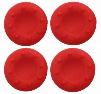 4 x Silicone Analog Thumb Stick Cap Cover Grip Thumbsticks Joystick Replacement For PS4 PS4 Pro Slim Xbox One Xbox One S Elite Xbox One X Xbox 360 PS3 PS2 Wii U (Red)
