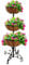 Gr8 Garden 3 Tier Flower Fountain with Coco Liners Black Metal Garden Patio Planter Plant Pot Tub Rack Stand Free Standing