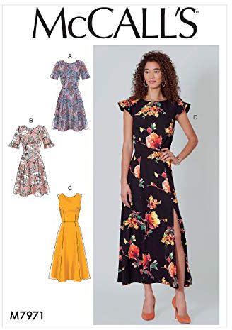 McCall's M7971E5, Sewing Pattern,Template, Paper, White, Various