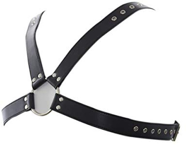 Drqinyi Arnés de cuero para hombre, cinturón de pecho y cinturón punk con hebilla ajustable (negro 186), Negro 186, Taille unique