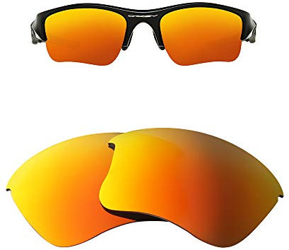 HiCycle2 FOOUS Ersatz-Brillengläser für Oakley Flak Jacket XLJ Polarisiert Sonnenbrille (Goldfarben/Rot)
