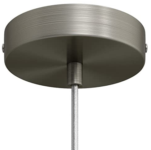 creative cables Cylindrical metal ceiling rose kit - Conical, Brushed titanium