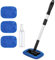 AstroAI Car Windscreen Cleaner, 4 Reusable and Washable Microfiber Pads, Windshield Cleaning Tool Wand with Telescopic and Extendable Handle Auto Inside Glass Wiper Kit, Blue