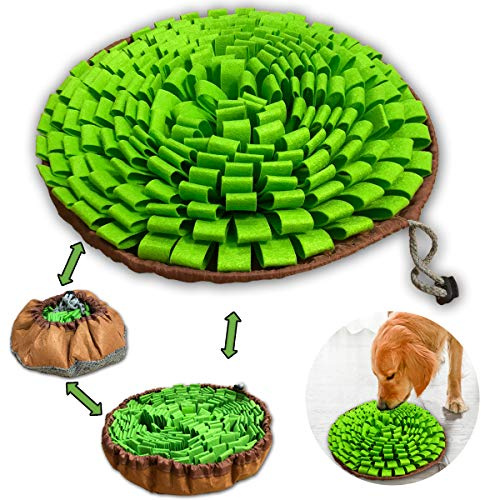Pet Snuffle Mat for Dogs,Interactive Feed Puzzle for Boredom,Encourages Natural Foraging Skills for Cats Rabbits Dogs Bowl, Dog Treat Dispenser Indoor Outdoor Stress Relief,Travel Portable and Compact