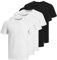 JACK & JONES Men's Male 5er Einfarbig T-Shirt, Black/Pack: 3white 2black, M (Pack of 5)