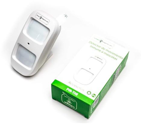 Kabelloser PIR-Bewegungsmelder | Kompatibel mit THI-Alarmsystemen | 8 m/110° Infrarot-Detektor | Haustierunempfindlich und störungsresistent | Interne LED-Antenne Kurzfassung