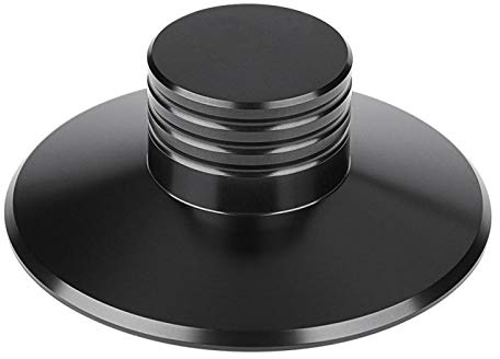 Fdit Disc Stabilizer, Aluminium-Plattenspielerklemme mit Base Pad für Extreme Audioleistung(schwarz)