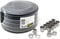 Outdoor Flexible Metal Cable Trunking | Galvanised PVC Coated Conduit Contractor Pack (IP54) 10M Coil - Underground Burial, Garden Ducting w/Fittings - 10 Glands and Locknuts